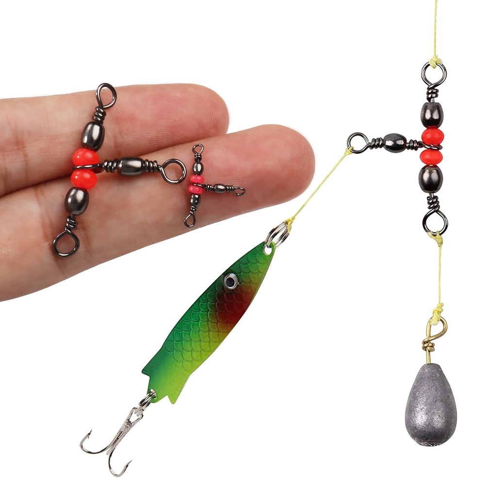 Freshwater Line - Konektor Pancing Triple Barrel T-Swivel 3