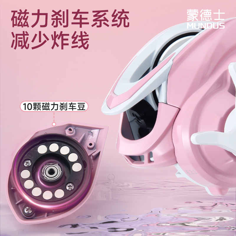 Pink 6.3:1 Rasio Gear 3+1 Bant - Ice Fishing Line ulasan dan harga