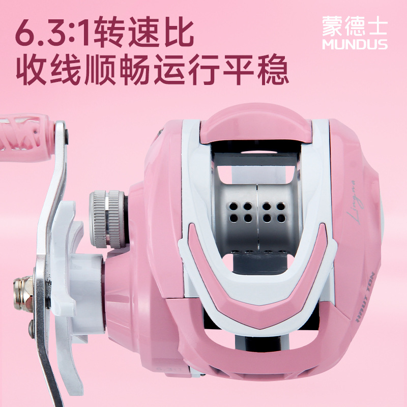 Pink 6.3:1 Rasio Gear 3+1 Bant - Ice Fishing Line ulasan dan harga