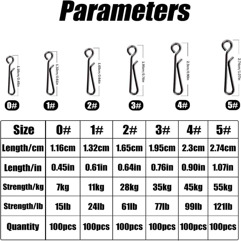 100Pcs Klip Snap Pancing Baja  - Freshwater Line ulasan dan harga