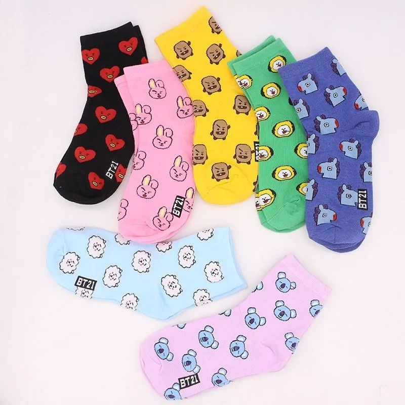 Kaus Kaki Kartun BT21 Kawaii K - Tippet Line ulasan dan harga