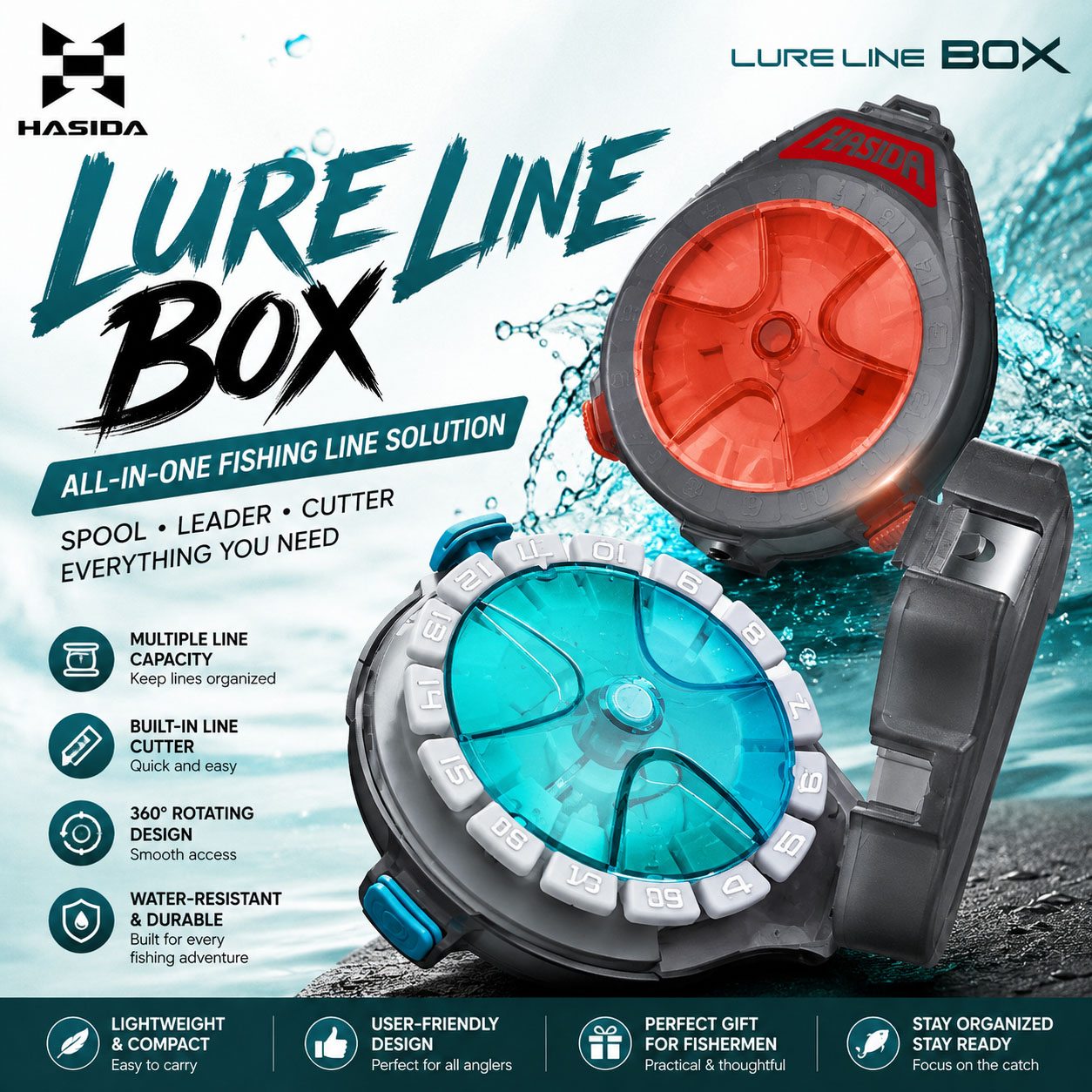 Kotak Pancing HASIDA Sub Line  - Fishing Line Box ulasan dan harga